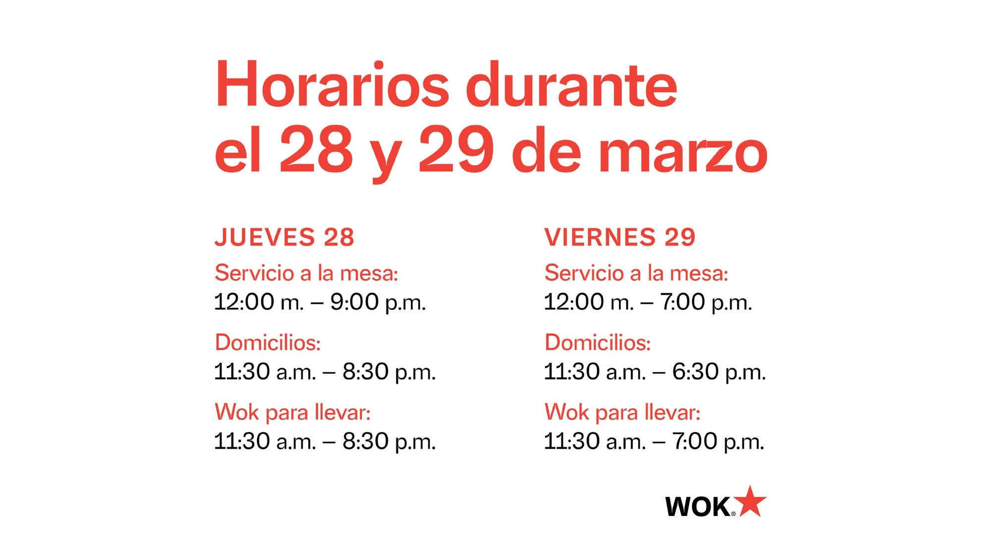 Semana Santa en Wok 2024